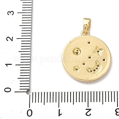 Messing Mikro ebnen Zirkonia Anhänger&nbsp;KK-P334-24G-02