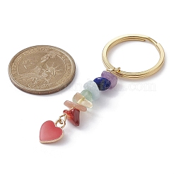 Porte-clés de puce de pierre précieuse de chakra&nbsp;KEYC-JKC00517