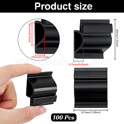 100 porte-cartes à clip en PVC&nbsp;AJEW-UN0002-93