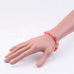 Natürliche verwitterte Achat (gefärbte) Stretchperlen-Armbänder&nbsp;BJEW-JB02513-01