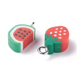Handgefertigte Fimo-Anhänger und Perlen&nbsp;CLAY-XCP0001-10