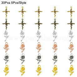 30 pz 6 stili pendenti in lega di stile tibetano&nbsp;FIND-YW0005-08