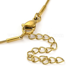 201 collares colgantes de acero inoxidable&nbsp;NJEW-S007-28G