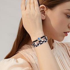 Gewachste Polyester-String geflochtene Kordel-Armbänder-Set&nbsp;BJEW-SW00032-01