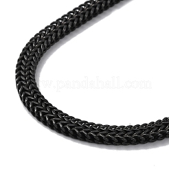 Ionenbeschichtung (IP) 304 Edelstahl Weizenkette Halsketten&nbsp;NJEW-P288-06AS