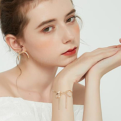 Kit de bijoux en alliage avec chaîne à chevrons et nœud papillon pour femme&nbsp;DIY-FH0006-56G