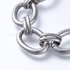 Bracciali a catena in acciaio inossidabile 304 anti-ossidazione&nbsp;BJEW-F407-01-P