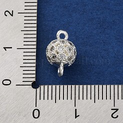 Verbindungsanhänger mit Mikropavé aus Messing mit durchsichtigen Zirkonia-Steinen&nbsp;KK-A230-06B-S