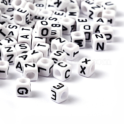 Buchstaben-Acrylperlen&nbsp;OPDL-R050-10mm