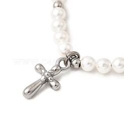 304 Edelstahl-Kreuz-Charm-Armbänder&nbsp;BJEW-JB12298