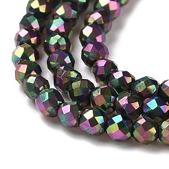 Chapelets de perles en verre électroplaqué&nbsp;GLAA-H021-01A-FP14