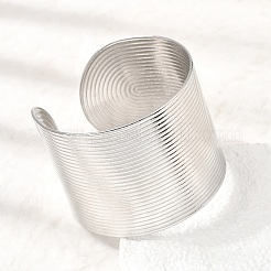 Brazaletes anchos texturizados de acero inoxidable 304 de 40 mm para mujer.&nbsp;SA-CBAB767-34P