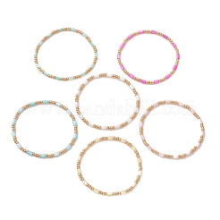 6 Stück 6 Farben Boho-Armband-Sets aus gefärbten&nbsp;BJEW-MZ00341