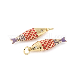 Pendentifs d'émail en laiton &nbsp;KK-B148-14G-07