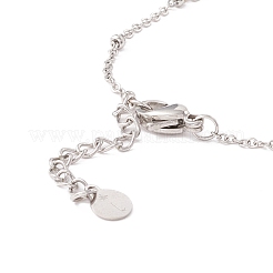 Natürliches Kaurimuschel-Gliederarmband mit Satellitenkette für Damen&nbsp;STAS-P302-12P