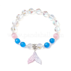 Stretch-Armbänder aus synthetischen Mondsteinperlen für Frauen&nbsp;X1-BJEW-TA00600