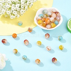 20pcs 5 Farben handgemachte Bunte Malerei-Perlen&nbsp;LAMP-YW0004-28