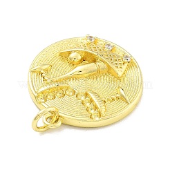 Cremagliera placcatura micro ottone spianare pendenti zirconi&nbsp;KK-D359-17G