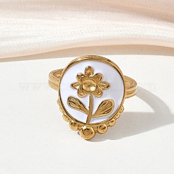 Anillos abiertos de puño esmaltados de acero inoxidable 304&nbsp;SA-CBA5A8D-03G