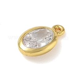 Messing ebnen Zirkonia Charms&nbsp;KK-CBA74BF-02G-04