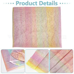 Polyester-Mesh-Stoff mit Regenbogen-Farbverlauf&nbsp;DIY-WH0453-84
