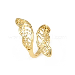 Messing verstellbare Manschette Ringe&nbsp;RJEW-C139-16A-G
