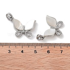 Pendenti in zirconi cubici trasparenti in micro pavè di ottone&nbsp;KK-B102-18P
