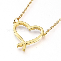 Colliers et boucles d'oreilles en laiton avec pendentif zircone cubique parures Jeweley&nbsp;SJEW-L154-12