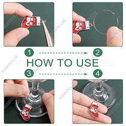 Bausätze zum Selbermachen von Weinglasanhängern für Weihnachten&nbsp;DIY-SC0018-89