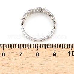 Bagues en acier inoxydable 304 micro pavé de zircones cubiques pour femmes&nbsp;RJEW-K315-01P
