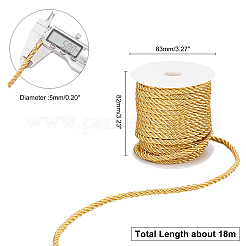 Cordon en polyester 3 épaisseur&nbsp;OCOR-WH0033-17G