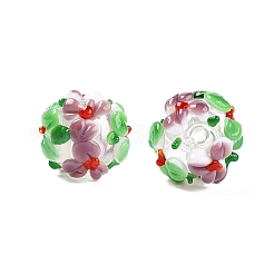 Perles de verre bicolores faites à la main&nbsp;X-LAMP-T022-01A-12