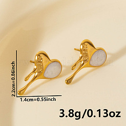 304 stylische herzförmige Ohrstecker aus Edelstahl für Damen&nbsp;LJ1941-2