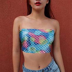 Meerjungfrauen-/Fischschuppenstoff aus Polyester und Spandex&nbsp;DIY-WH0410-20