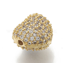Perles de zircone cubique micro pave en Laiton&nbsp;ZIRC-T006-12G