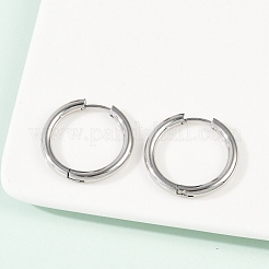 Orecchini a cerchio huggie in acciaio inossidabile 201 resistenti all'ossidazione&nbsp;STAS-F149-33P-A