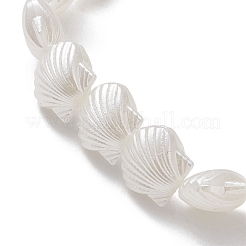 Braccialetti elasticizzati con perline di conchiglia acrilica da donna&nbsp;BJEW-JB10147
