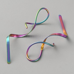 Orecchini pendenti a forma di onda in acciaio inossidabile 304&nbsp;EJEW-WH0004-210RC