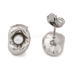 Orecchini a bottone in acciaio inossidabile 304&nbsp;EJEW-S246-06P
