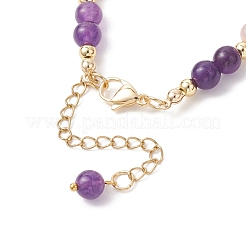 Verstellbare Armbänder aus Naturquarz und Süßwasserperlen&nbsp;BJEW-JB13031