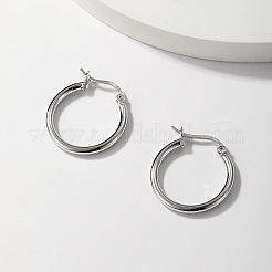 Vintage S925 Silber Creolen für Frauen eleganter Retro minimalistischer Schmuck&nbsp;NK6073