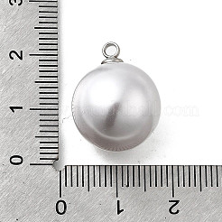 Pendentifs en plastique imitation perle ABS&nbsp;FIND-H052-01I-02P