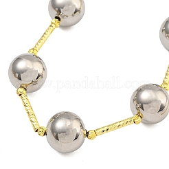 Halsketten aus Messing mit gebürsteter Oberfläche für Damen&nbsp;NJEW-C059-09G-03
