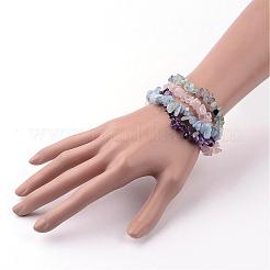 Natürlichen Edelstein Multi-Strang-Armbänder&nbsp;BJEW-JB02606