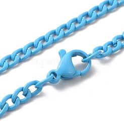 Collane a catena in acciaio inossidabile 201 verniciate a spruzzo&nbsp;NJEW-R258-01D
