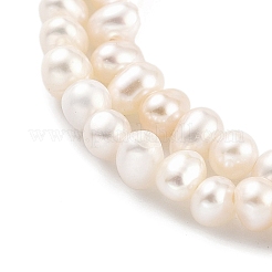Brins de perles de culture d'eau douce naturelles&nbsp;PEAR-C003-06F