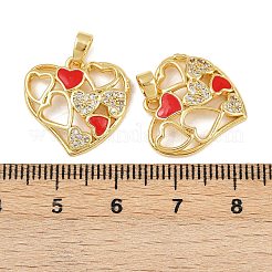 Ottone micro spianare pendenti zirconi&nbsp;KK-F908-09G