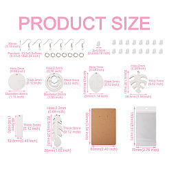 Kit de fabrication de boucles d'oreilles vierges de sublimation bricolage&nbsp;DIY-SW0001-14