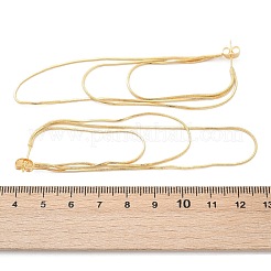 Messing Schlangenketten Quaste baumeln Ohrstecker für Frauen&nbsp;EJEW-H092-11G