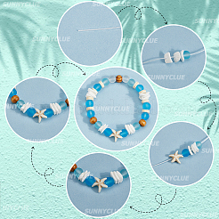 DIY-Set zur Herstellung von Armbändern aus synthetischem Türkis und Magnesit&nbsp;DIY-SC0029-02